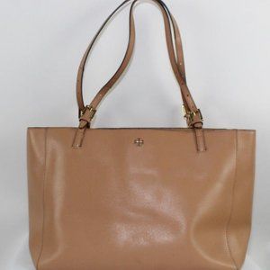 TORY BURCH York Saffiano Leather Tote Bag Brown